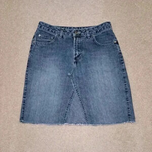Manager Jeans Skirt 90s Vintage Blue Denim Womens Size 8 Classic